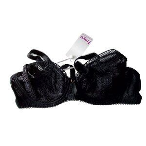 Freya Black Lace Expression Underwire Bra Size  30D Adjustable Straps EU 65D